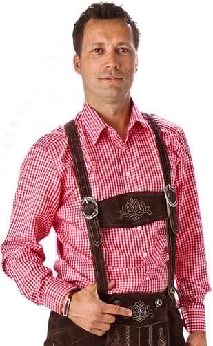 Rood-Wit Heren Blouse Oktoberfest