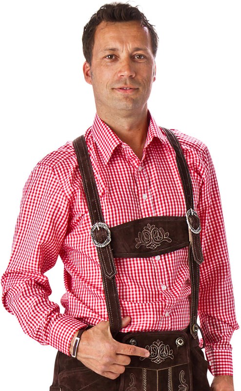 Rood-Wit Heren Blouse Oktoberfest
