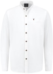 Wit Tiroler Trachtenhemd Luxe (55% katoen)