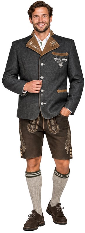 Trachten Jas Luxe Tiroler (Wol-Geitenleer) 