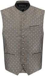 Zwart-Taupe Trachtenvest Jaquard