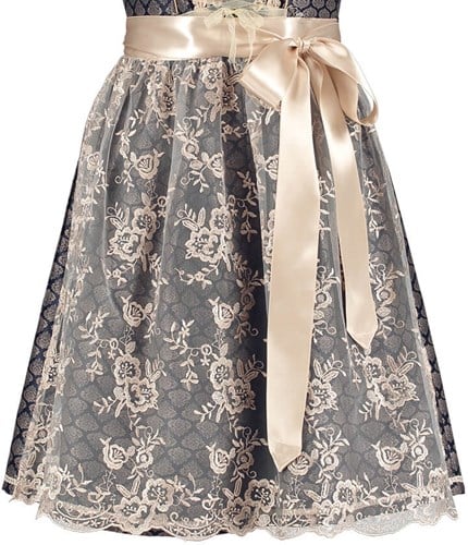 Champagne Dirndl Schort Kant