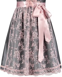 Roze Dirndl Schort Kant