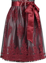 Bordeaux Rood Dirndl Schort Kant