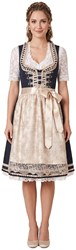 Dirndl Luxe Donkerblauw-Creme 60cm 2dlg.