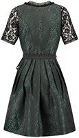 Dirndl Donkergroen-Zwart Luxe (60cm) - 2dlg (product achterkant)