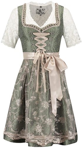 Luxe Dirndl Groen-Creme (60cm) - 2dlg