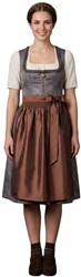 Luxe Dirndl Jaquard Blauw-Koper (70cm) - 2dlg