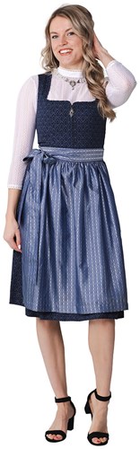 Luxe Dirndl Donkerblauw-Lichtblauw (65cm) - 2dlg