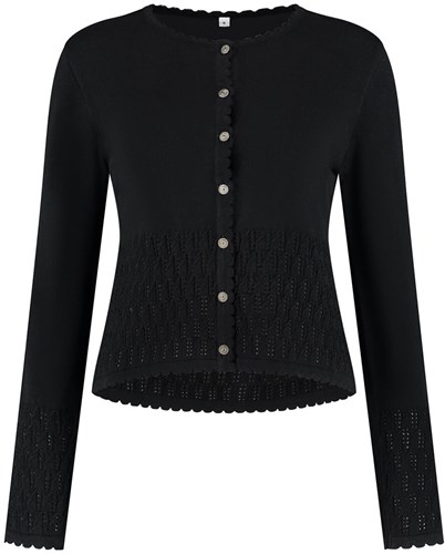 Dames Suzanne Trachten Vest Zwart