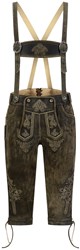 Vintage Heren Lederhose Luxe Antiek Bruin (rundleer)