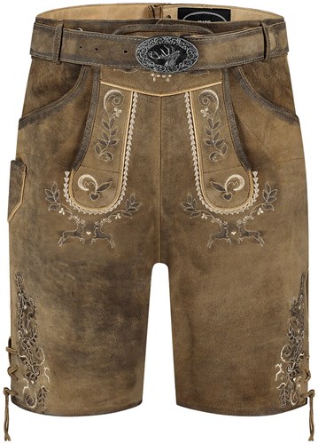 Eiken Geitenleer Lederhose Antiek met Riem