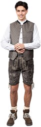Grijze Lederhose Antiek met Riem (Geitenleer)