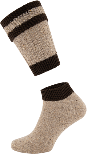 Set Tiroler Loferl met Sokken Beige-Bruin