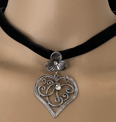 Trachten Hartje Choker met Strass