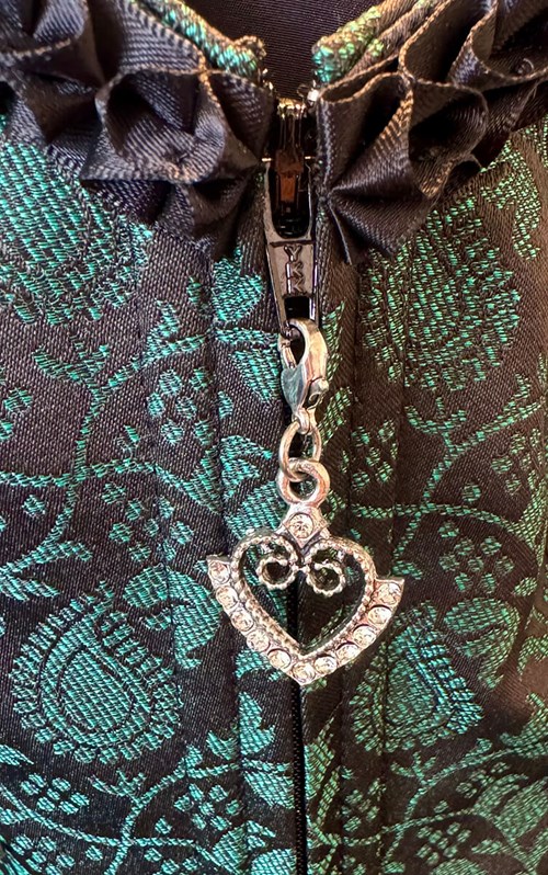 Trachten Hartje Ritshanger met Strass - 2x3cm