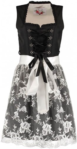 Dirndl Jaquard Zwart