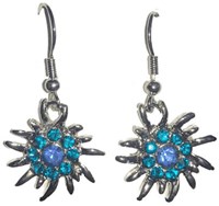Oorbellen Oktoberfest Turquoise Met Edelweiss Hanger