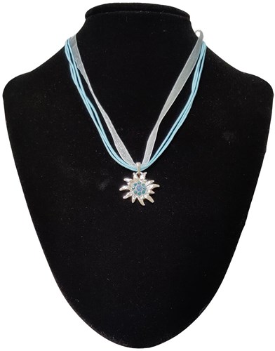 Ketting Oktoberfest Turquoise Met Edelweiss Hanger