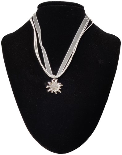 Ketting Oktoberfest Wit Met Edelweiss Hanger
