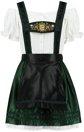 Sexy Dirndl Zwart-Groen (3-delig)