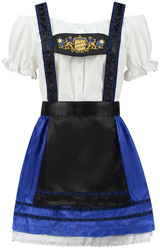Sexy Blauw-Zwarte Dirndl - 3dlg
