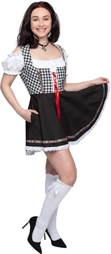 Sexy Zwart-Witte Dirndl Modern