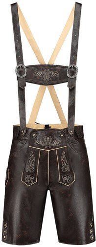 Tiroler Lederhose Kort Vintage Bruin (nepleer)