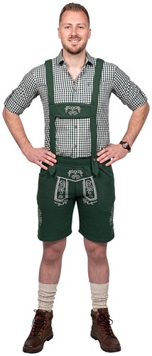 Donkergroene Lederhose met Opdruk (Joggingstof)