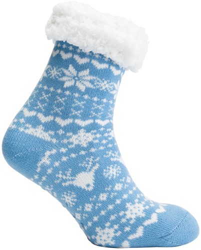 Sneeuwvlok Huissokken Lichtblauw/Wit