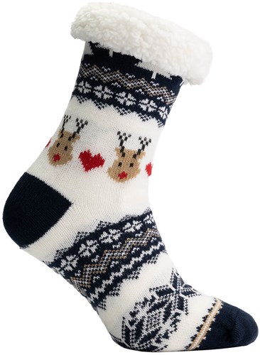 Rudolf Huissokken Donkerblauw/Wit